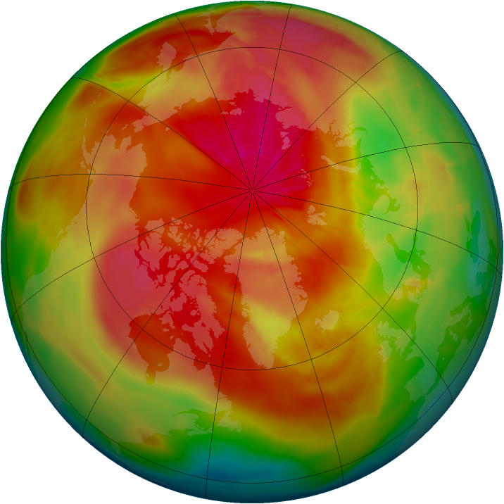 Arctic ozone map for 23 March 2010